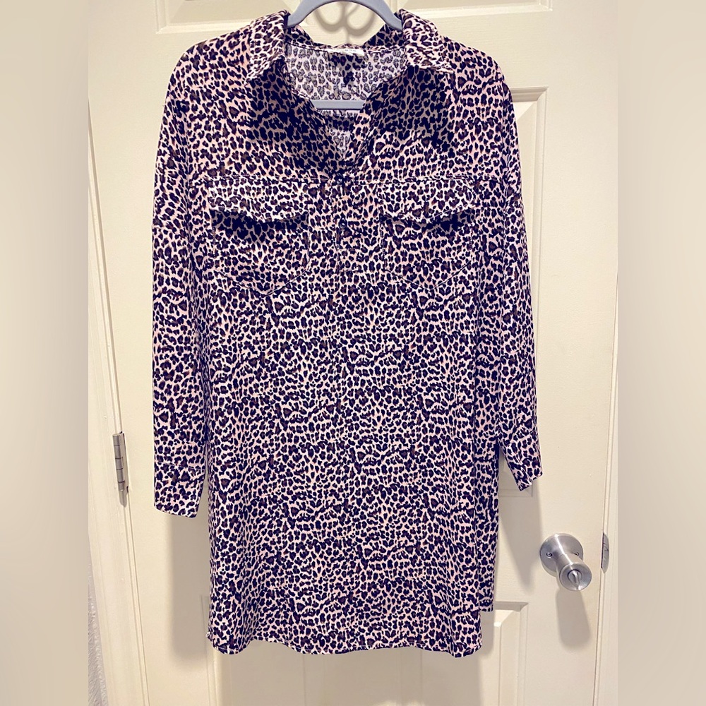 Umgee leopard print shirtdress